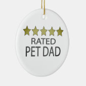 Vijf Ornamenten van sterren Pet Dad keramisch (Rechts)