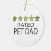 Vijf Ornamenten van sterren Pet Dad keramisch (Links)
