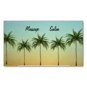 Vijf Palm Trees, strand leven aanpasbaar Magnetisch Visitekaartje (Voorkant)
