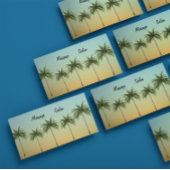 Vijf Palm Trees, strand leven aanpasbaar Magnetisch Visitekaartje