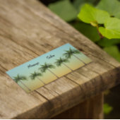 Vijf Palm Trees, strand leven aanpasbaar Magnetisch Visitekaartje