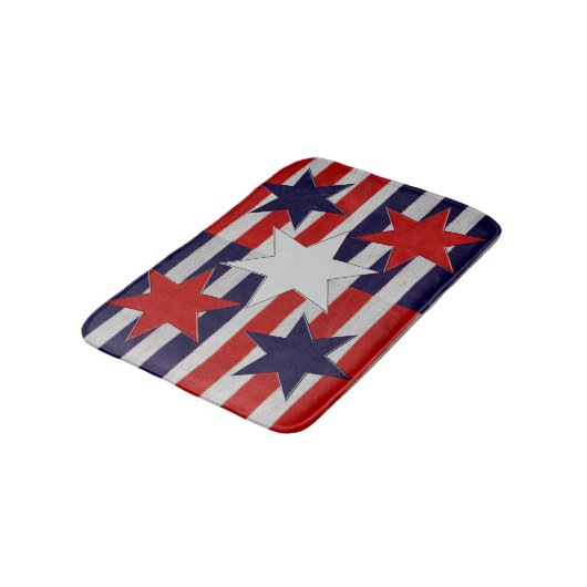 Vijf patriottische sterren en stripes badmat (Gekanteld)