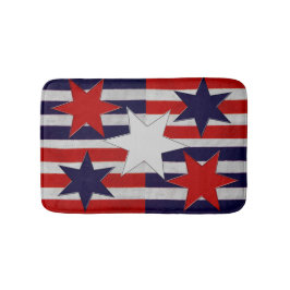 Vijf patriottische sterren en stripes badmat