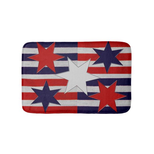 Vijf patriottische sterren en stripes badmat (Voorkant)