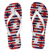 Vijf patriottische sterren en stripes teenslippers (Voetbed)