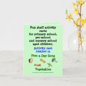 Vijf per dag - Groenten notitie grootte Steekproef Kaart (Gele Bloem)