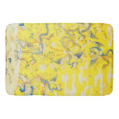Vijf Phoenixen in Tuin Chinese Gele Floral Badmat (Voorkant)