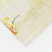 Vijf Phoenixen in Tuin Chinese Gele Floral Fleece Deken (Hoek)