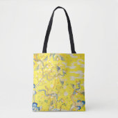 Vijf Phoenixen in Tuin Chinese Gele Floral Tote Bag