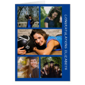 Vijf Photo Afstuderen Collage Congrates Card (Voorkant)