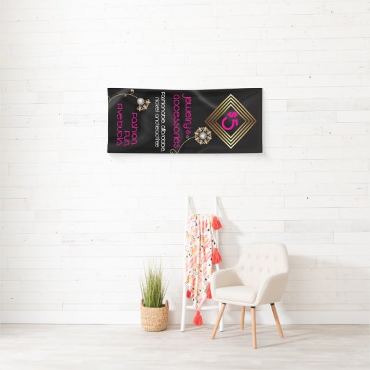 Vijf poppenbanner voor juwelen en accessoires spandoek (Insitu)