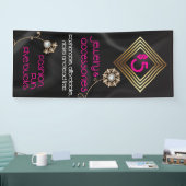 Vijf poppenbanner voor juwelen en accessoires spandoek (Beurs)