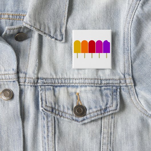 Vijf Popsicles Vierkante Button 5,1 Cm (In situ)