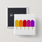Vijf Popsicles Vierkante Button 5,1 Cm (Voorkant /achterkant)