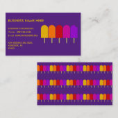 Vijf Popsicles Visitekaartje (Voorkant / Achterkant)