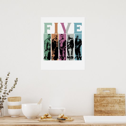 Vijf poster (Keuken)