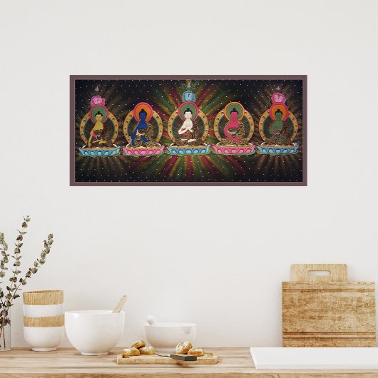 Vijf Poster Dhyani Buddhas (Keuken)