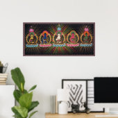 Vijf Poster Dhyani Buddhas (Thuiskantoor)