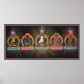 Vijf Poster Dhyani Buddhas (Voorkant)