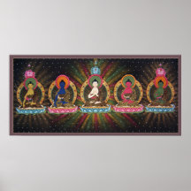 Vijf Poster Dhyani Buddhas