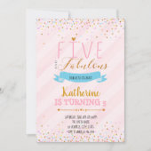 Vijf prachtige verjaardagsuitnodigingen kaart (Voorkant)