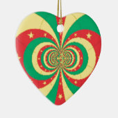 Vijf-puntige ster op de République du Cameroun Keramisch Ornament (Rechts)