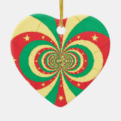 Vijf-puntige ster op de République du Cameroun Keramisch Ornament (Voorkant)