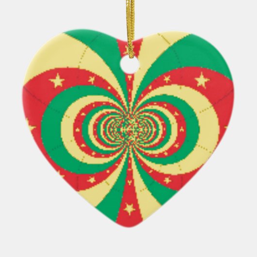 Vijf-puntige ster op de République du Cameroun Keramisch Ornament (Voorkant)