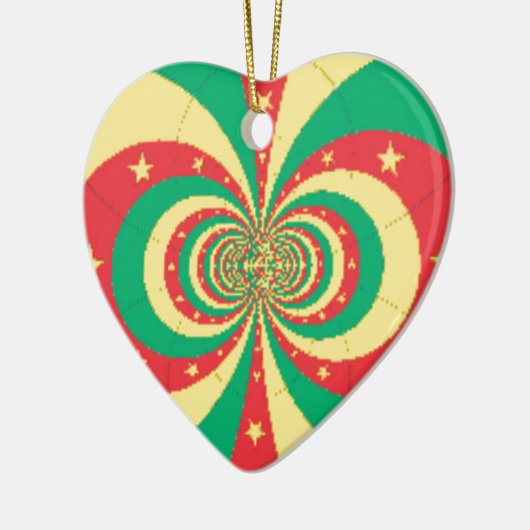 Vijf-puntige ster op de République du Cameroun Keramisch Ornament (Links)