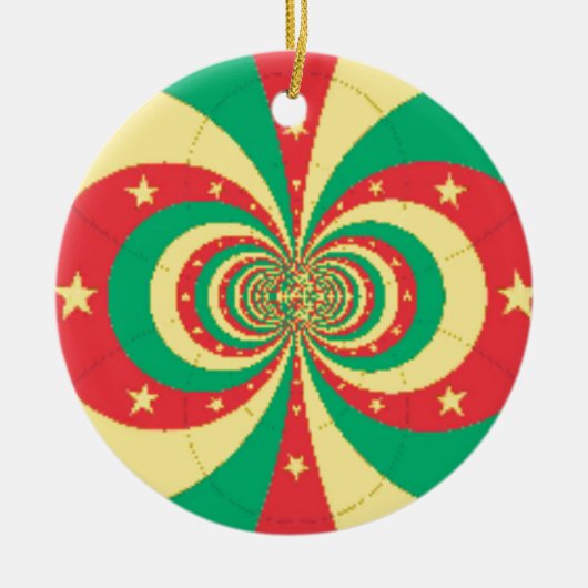 Vijf-puntige ster op de République du Cameroun Keramisch Ornament (Voorkant)