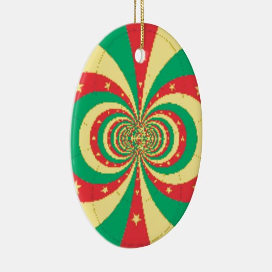 Vijf-puntige ster op de République du Cameroun Keramisch Ornament (Rechts)