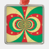 Vijf-puntige ster op de République du Cameroun Metalen Ornament (Voorkant)