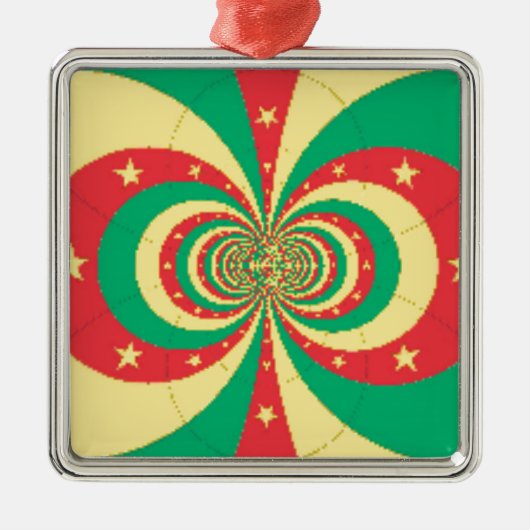 Vijf-puntige ster op de République du Cameroun Metalen Ornament (Voorkant)