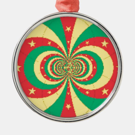 Vijf-puntige ster op de République du Cameroun Metalen Ornament (Voorkant)