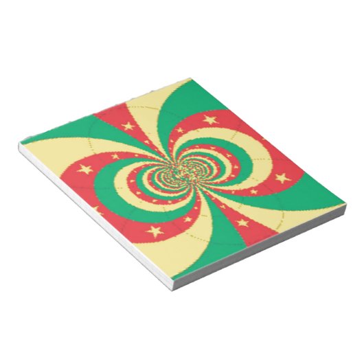 Vijf-puntige ster op de République du Cameroun Notitieblok (Schuin)