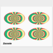 Vijf-puntige ster op de République du Cameroun Ovale Sticker (Vel)