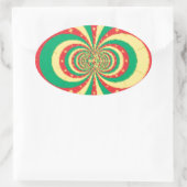 Vijf-puntige ster op de République du Cameroun Ovale Sticker (Tas)