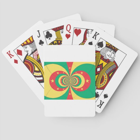 Vijf-puntige ster op de République du Cameroun Pokerkaarten (Achterkant)