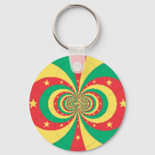 Vijf-puntige ster op de République du Cameroun Sleutelhanger (Voorkant)