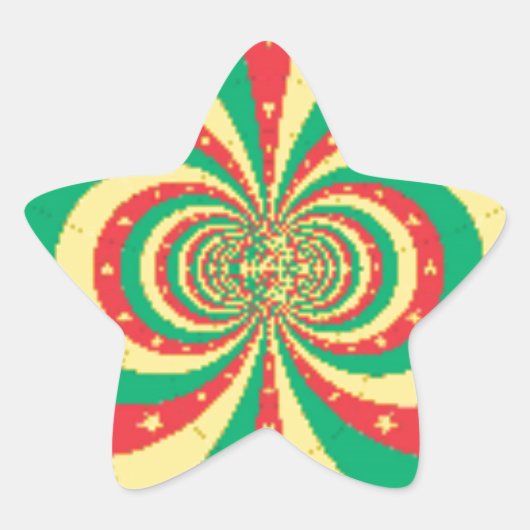 Vijf-puntige ster op de République du Cameroun Ster Sticker (Voorkant)