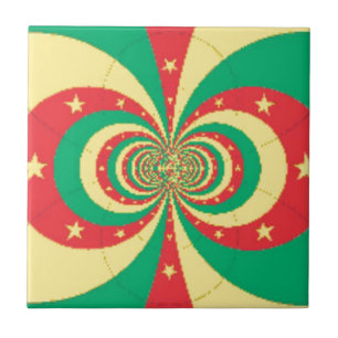 Vijf-puntige ster op de République du Cameroun Tegeltje