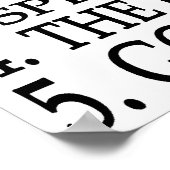 vijf regels voor freeskiën poster (Hoek)