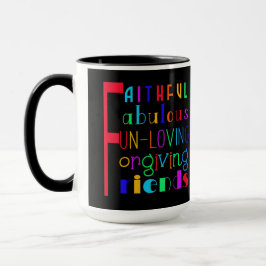 Vijf regels voor vriendschap mok