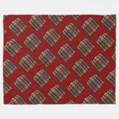 Vijf ringen De Pentateuch Uitgesneden Stencil Moti Fleece Deken (Voorkant (Horizontaal))