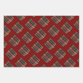 Vijf ringen De Pentateuch Uitgesneden Stencil Moti Inpakpapier Vel (Voorkant)