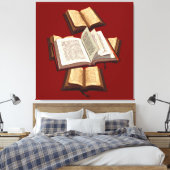 Vijf Ringen De Pentateuch Uitknip Sjabloon Motief Canvas Afdruk (Insitu (Slaapkamer))