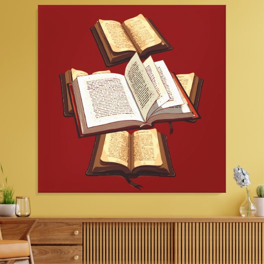 Vijf Ringen De Pentateuch Uitknip Sjabloon Motief Canvas Afdruk (Insitu (Woonkamer))