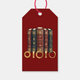 Vijf ringen Het Pentateuch uitgesneden stencil mot Cadeaulabel