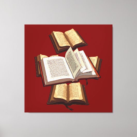 Vijf ringen Het Pentateuch Uitgesneden Stencil Mot Canvas Afdruk (Voorkant)