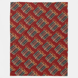 Vijf ringen Het Pentateuch uitgesneden stencil mot Fleece Deken